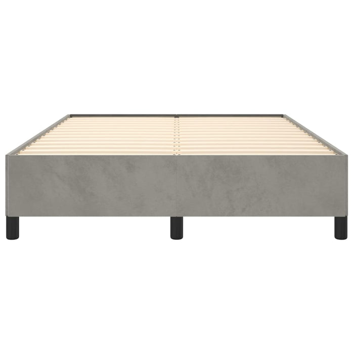 Giroletto senza Materasso Grigio Chiaro 140x190 cm Velluto 347318