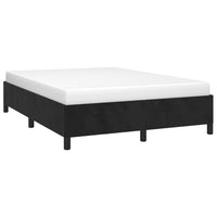 Giroletto senza Materasso-Struttura Letto Nero 140x190 cm in Velluto 394237
