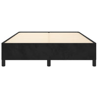 Giroletto senza Materasso-Struttura Letto Nero 140x190 cm in Velluto 394237