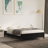 Giroletto senza Materasso-Struttura Letto Nero 140x190 cm in Velluto 394237