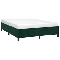 Giroletto senza Materasso-Struttura Letto Verde Scuro 140x190 cm in Velluto 180301