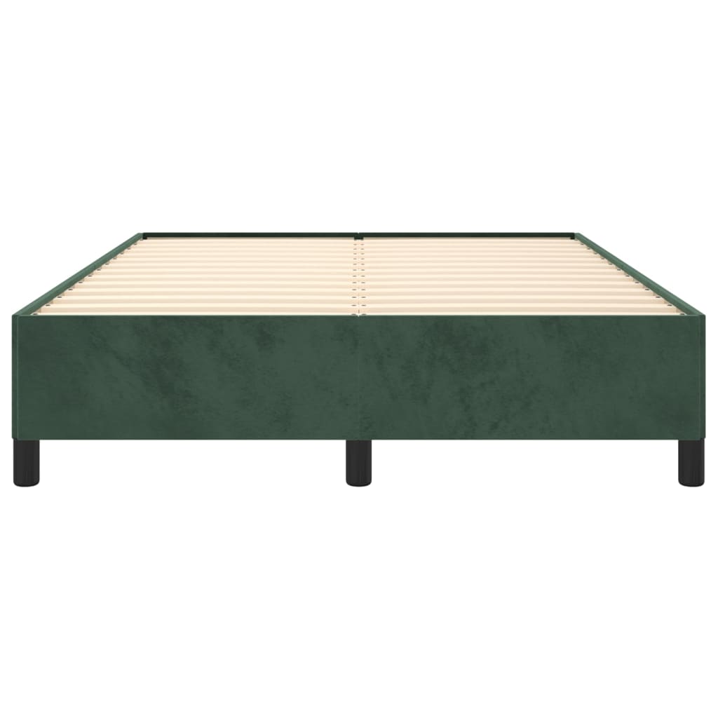 Giroletto senza Materasso-Struttura Letto Verde Scuro 140x190 cm in Velluto 180301