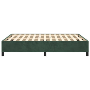 Giroletto senza Materasso Verde Scuro 140x190 cm in Velluto 347321