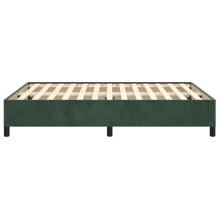 Giroletto senza Materasso-Struttura Letto Verde Scuro 140x190 cm in Velluto 180301