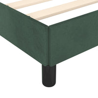 Giroletto senza Materasso-Struttura Letto Verde Scuro 140x190 cm in Velluto 180301