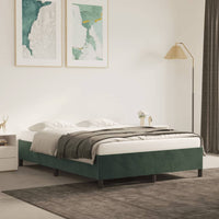 Giroletto senza Materasso-Struttura Letto Verde Scuro 140x190 cm in Velluto 180301