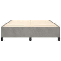 Giroletto senza Materasso Grigio Chiaro 140x200 cm Velluto 347324