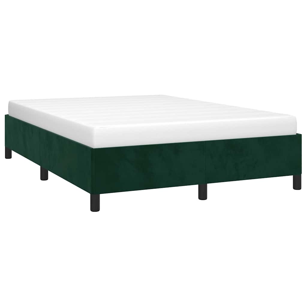 Giroletto senza Materasso-Struttura Letto Verde Scuro 140x200 cm in Velluto 446897
