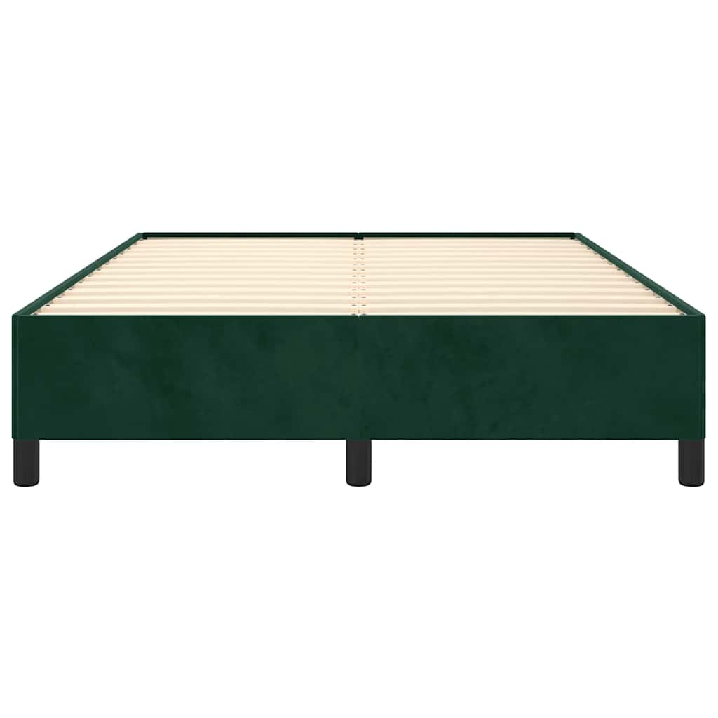 Giroletto senza Materasso-Struttura Letto Verde Scuro 140x200 cm in Velluto 446897