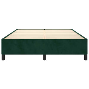 Giroletto senza Materasso-Struttura Letto Verde Scuro 140x200 cm in Velluto 446897