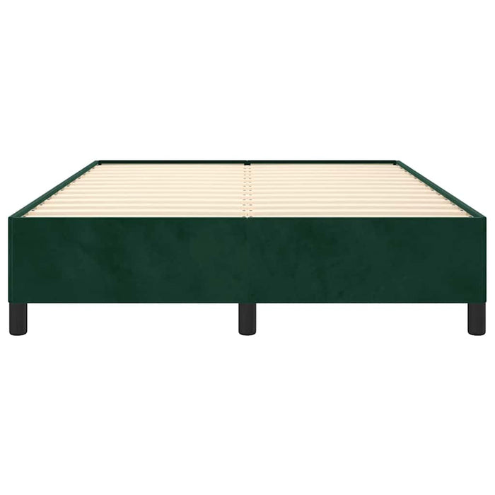 Giroletto senza Materasso-Struttura Letto Verde Scuro 140x200 cm in Velluto 446897