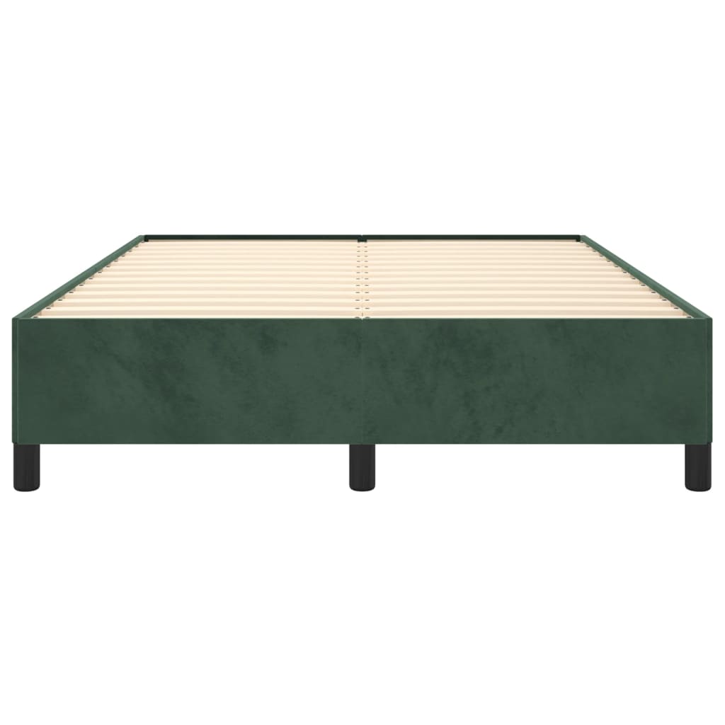 Giroletto senza Materasso Verde Scuro 140x200 cm in Velluto 347327