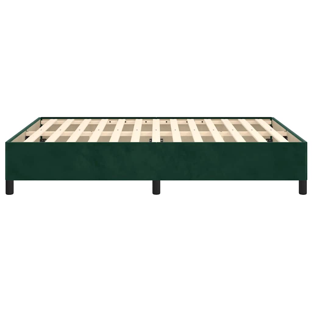 Giroletto senza Materasso-Struttura Letto Verde Scuro 140x200 cm in Velluto 446897