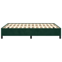 Giroletto senza Materasso-Struttura Letto Verde Scuro 140x200 cm in Velluto 446897