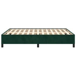 Giroletto senza Materasso-Struttura Letto Verde Scuro 140x200 cm in Velluto 446897