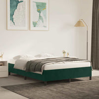 Giroletto senza Materasso-Struttura Letto Verde Scuro 140x200 cm in Velluto 446897
