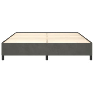 Giroletto senza Materasso Grigio Scuro 160x200 cm Velluto 347331