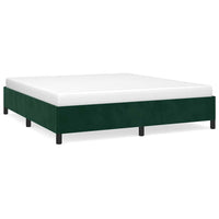 Giroletto senza Materasso-Struttura Letto Verde Scuro 160x200 cm in Velluto 643377