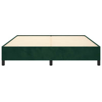 Giroletto senza Materasso-Struttura Letto Verde Scuro 160x200 cm in Velluto 643377