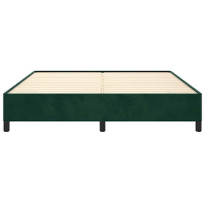 Giroletto senza Materasso-Struttura Letto Verde Scuro 160x200 cm in Velluto 643377