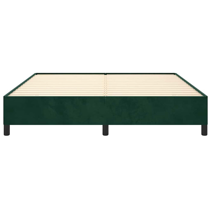 Giroletto senza Materasso-Struttura Letto Verde Scuro 160x200 cm in Velluto 643377