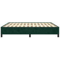 Giroletto senza Materasso-Struttura Letto Verde Scuro 160x200 cm in Velluto 643377