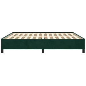 Giroletto senza Materasso-Struttura Letto Verde Scuro 160x200 cm in Velluto 643377