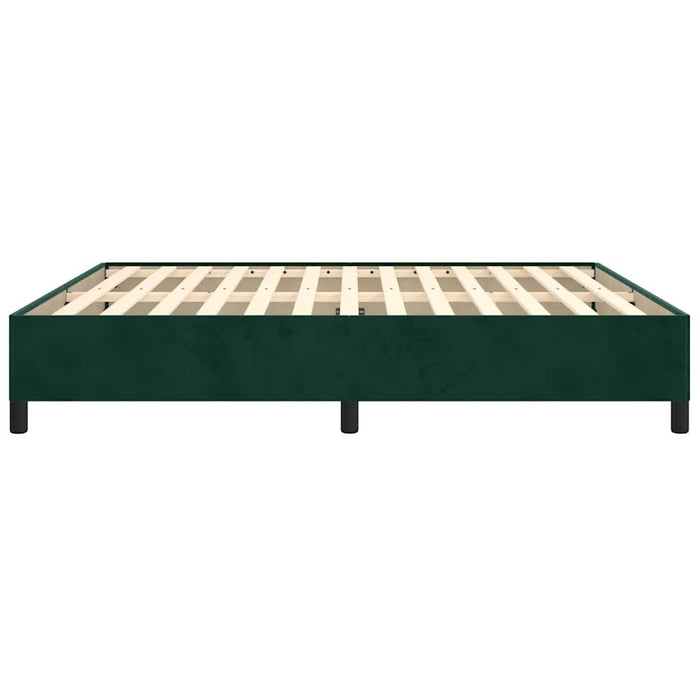 Giroletto senza Materasso-Struttura Letto Verde Scuro 160x200 cm in Velluto 643377