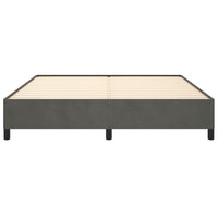 Giroletto senza Materasso Grigio Scuro 180x200 cm Velluto 347337