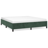 Giroletto senza Materasso-Struttura Letto Verde Scuro 180x200 cm in Velluto 523026