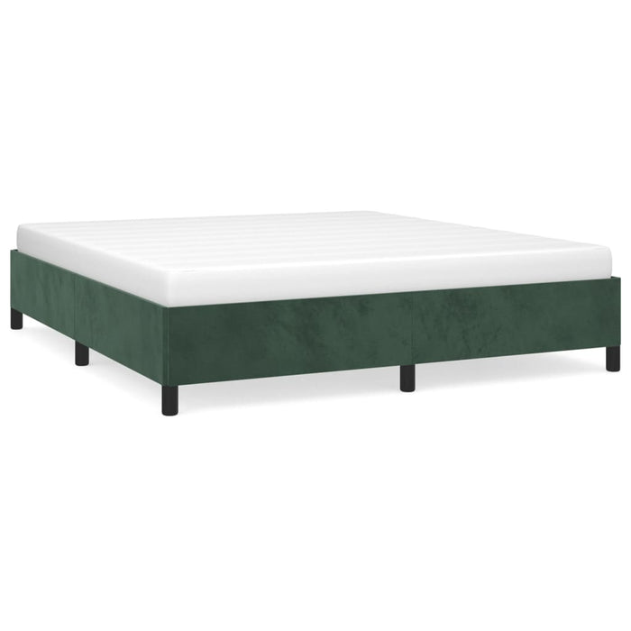 Giroletto senza Materasso-Struttura Letto Verde Scuro 180x200 cm in Velluto 523026