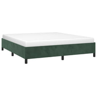 Giroletto senza Materasso-Struttura Letto Verde Scuro 180x200 cm in Velluto 523026