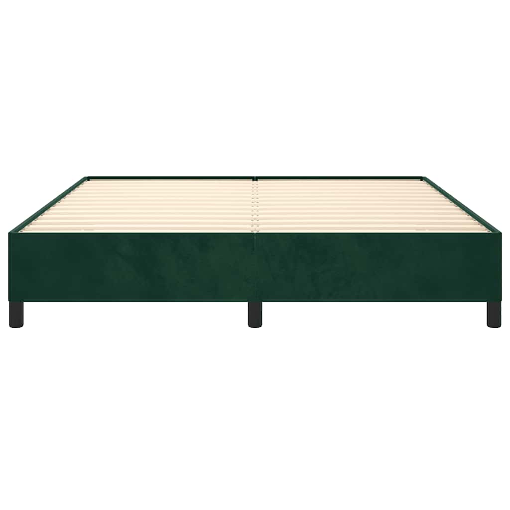 Giroletto senza Materasso-Struttura Letto Verde Scuro 180x200 cm in Velluto 523026