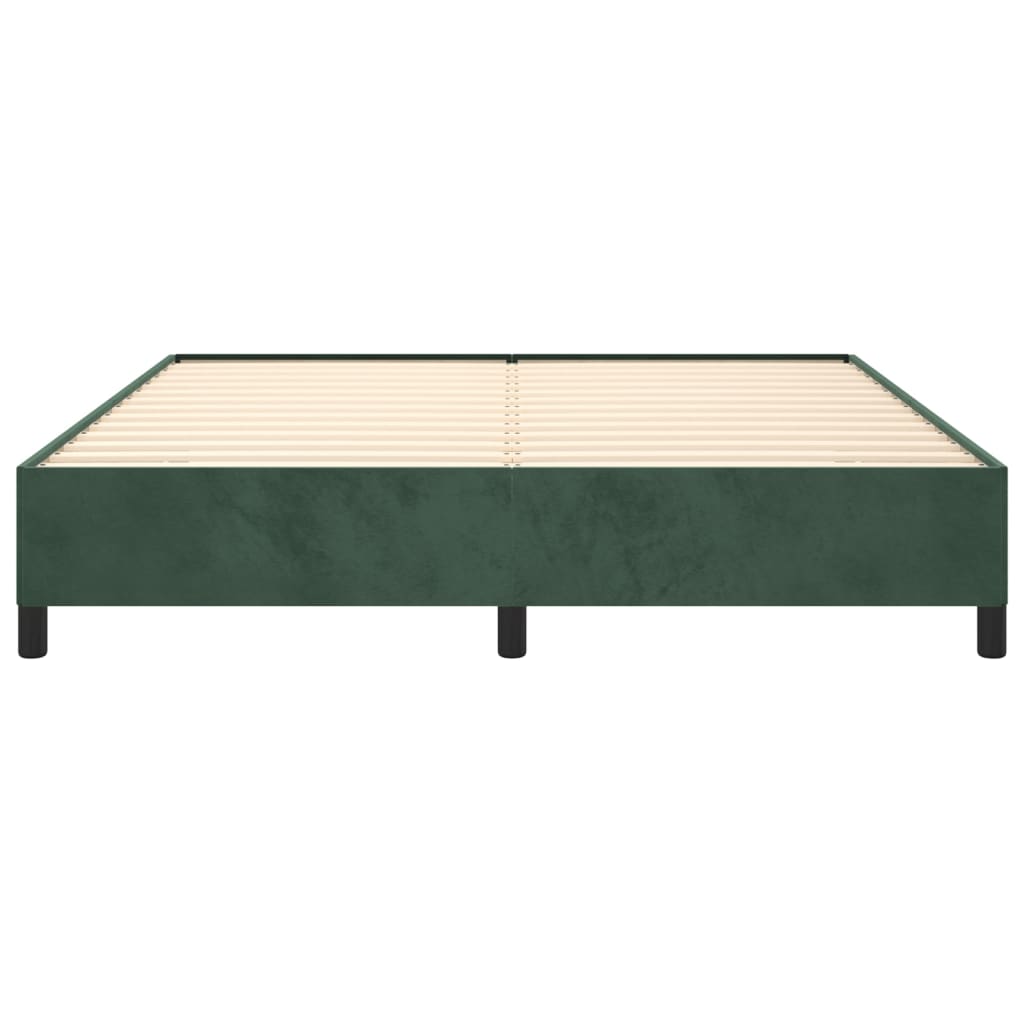 Giroletto senza Materasso Verde Scuro 180x200 cm in Velluto 347339