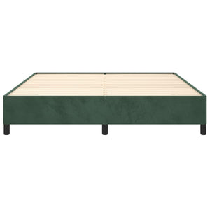 Giroletto senza Materasso Verde Scuro 180x200 cm in Velluto 347339