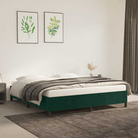 Giroletto senza Materasso-Struttura Letto Verde Scuro 180x200 cm in Velluto 523026