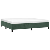 Giroletto senza Materasso-Struttura Letto Verde Scuro 200x200 cm in Velluto 832341