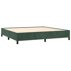 Giroletto senza Materasso Verde Scuro 200x200 cm in Velluto 347345