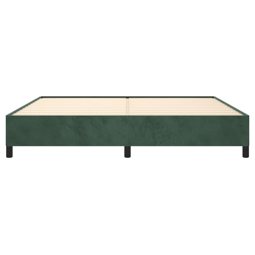 Giroletto senza Materasso-Struttura Letto Verde Scuro 200x200 cm in Velluto 832341