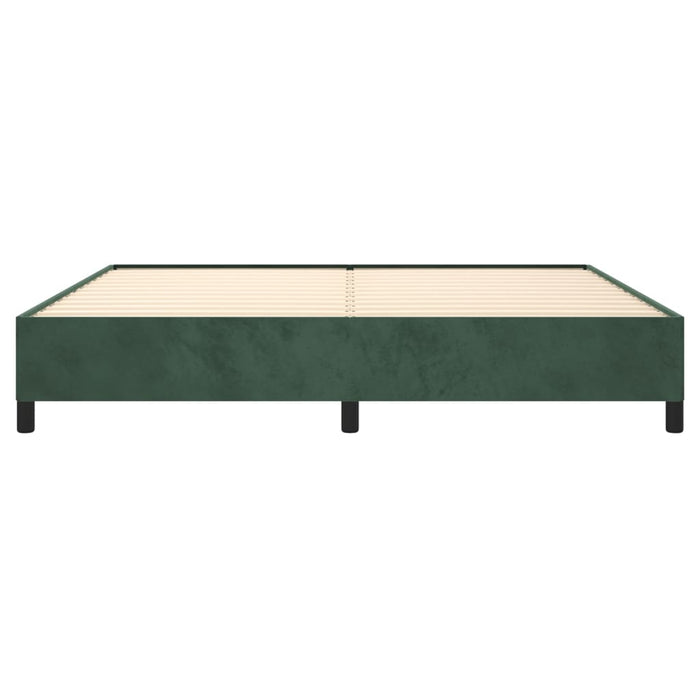 Giroletto senza Materasso-Struttura Letto Verde Scuro 200x200 cm in Velluto 832341