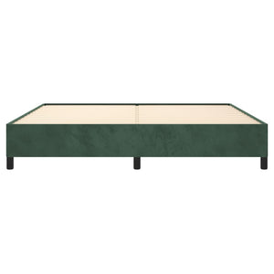 Giroletto senza Materasso Verde Scuro 200x200 cm in Velluto 347345