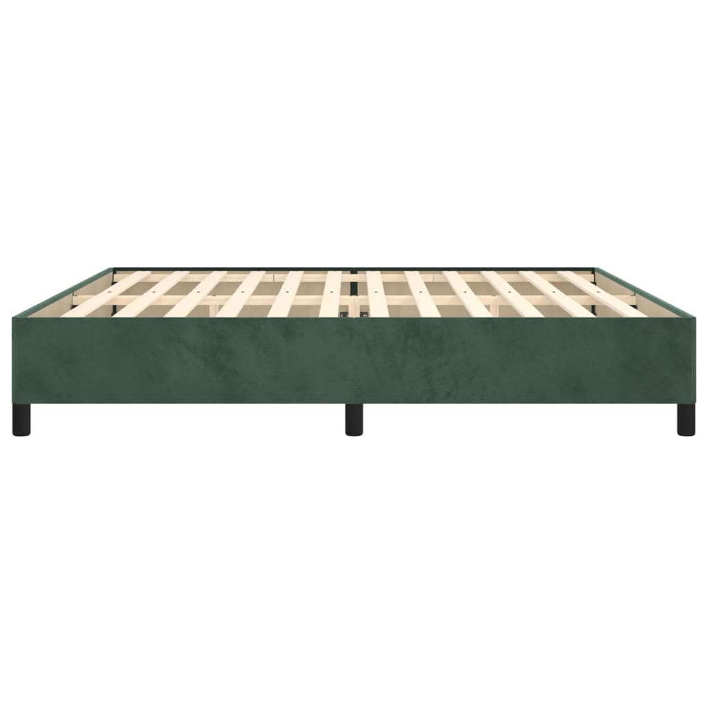 Giroletto senza Materasso-Struttura Letto Verde Scuro 200x200 cm in Velluto 832341