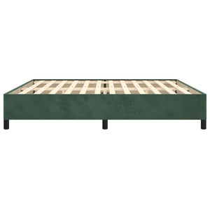 Giroletto senza Materasso-Struttura Letto Verde Scuro 200x200 cm in Velluto 832341