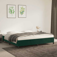 Giroletto senza Materasso-Struttura Letto Verde Scuro 200x200 cm in Velluto 832341