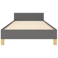 Giroletto senza Materasso Grigio Scuro 80x200 cm Tessuto 347368