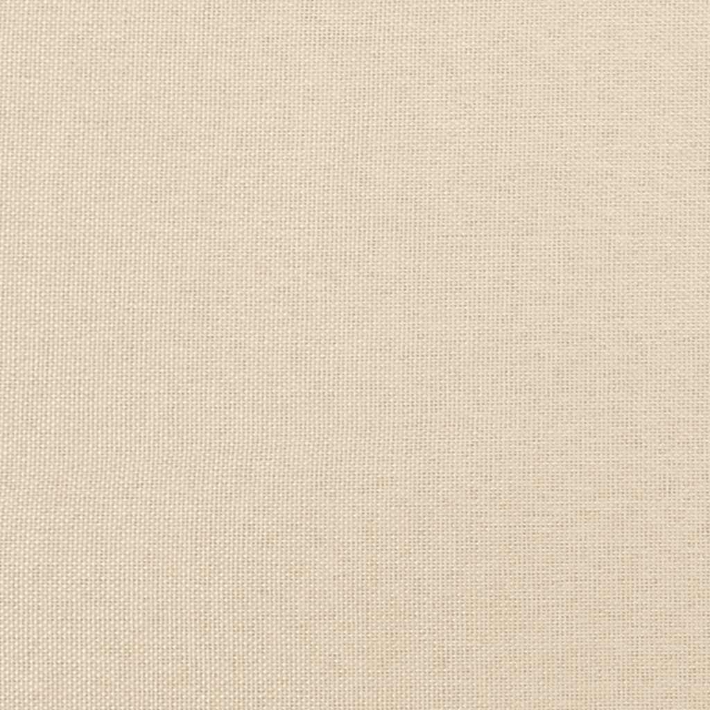 Giroletto con Testiera senza Materasso Crema 80x200 cm Tessuto 347372