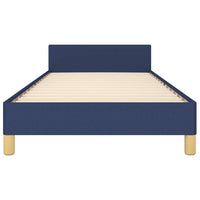 Giroletto con Testiera senza Materasso Blu 80x200 cm Tessuto 347373