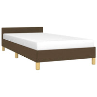 Giroletto senza Materasso-Struttura Letto Marrone Scuro 90x190 cm Tessuto 683574
