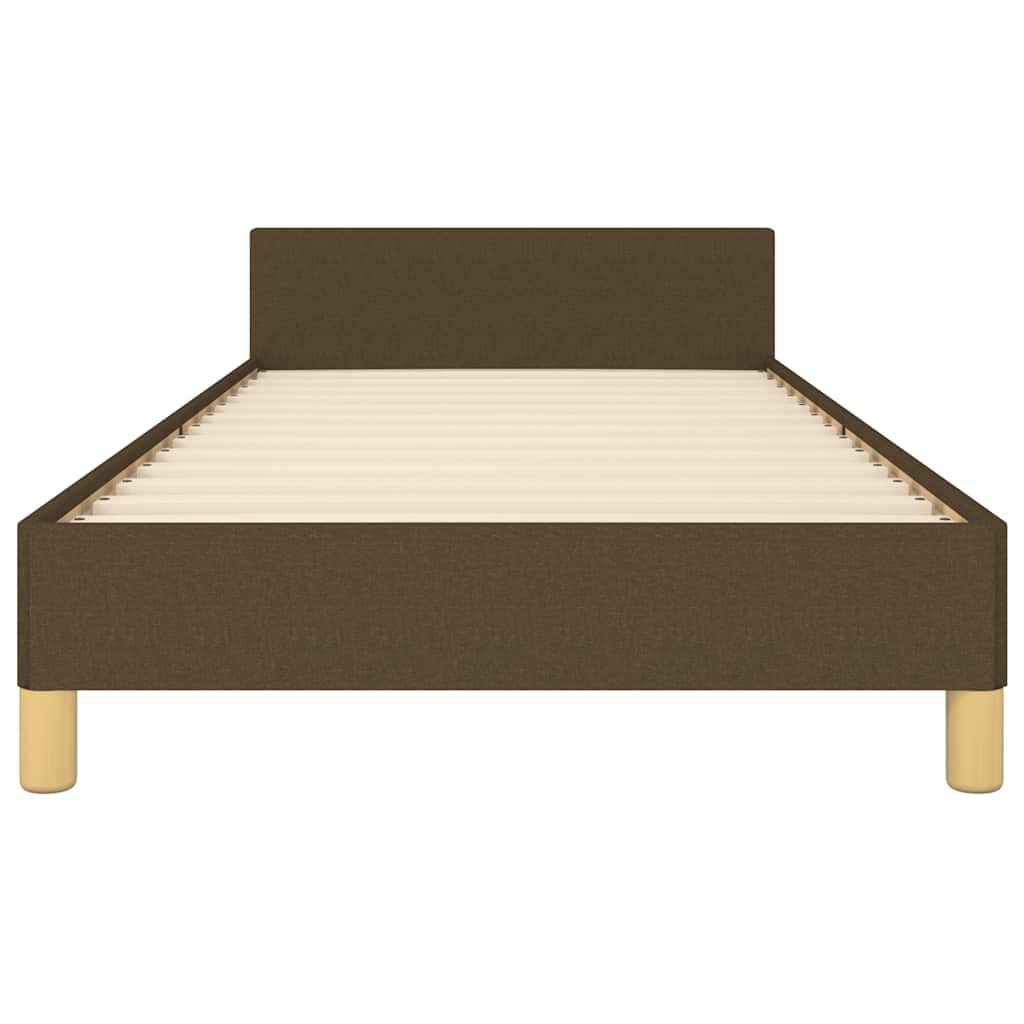 Giroletto senza Materasso-Struttura Letto Marrone Scuro 90x190 cm Tessuto 683574