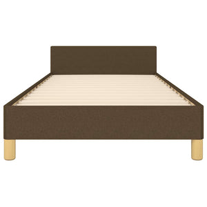 Giroletto senza Materasso-Struttura Letto Marrone Scuro 90x190 cm Tessuto 683574